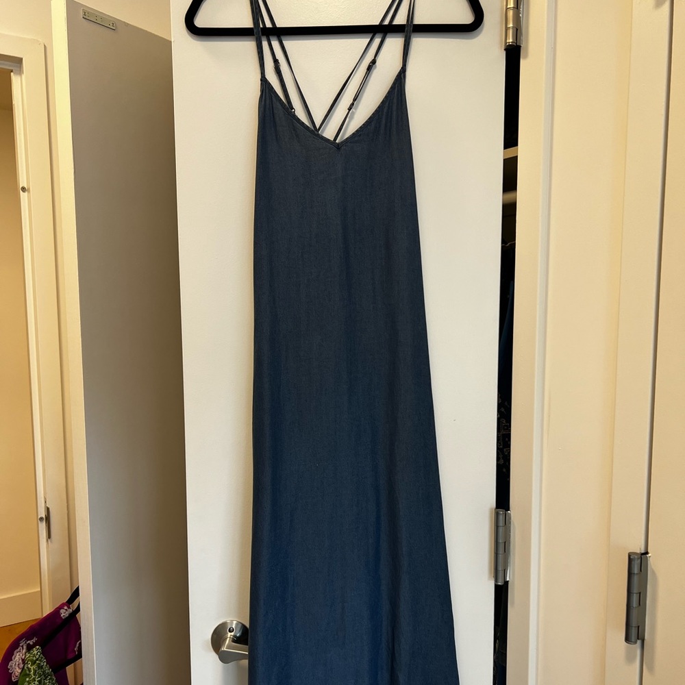 Gap denim maxi dress